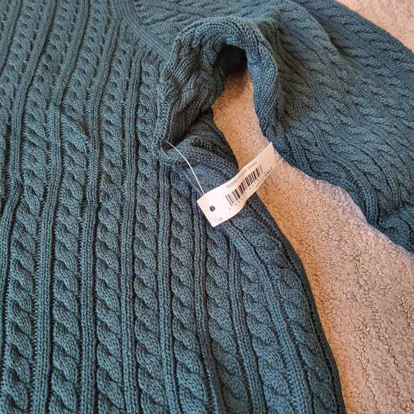 Women’s Plus Size Forest Green Cable Knit Turtleneck Sweater – Size 5XL – NWT - Picture 7 of 7